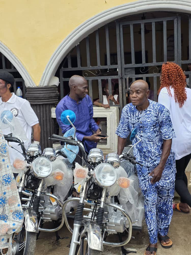 Bike gift to a beneficiary