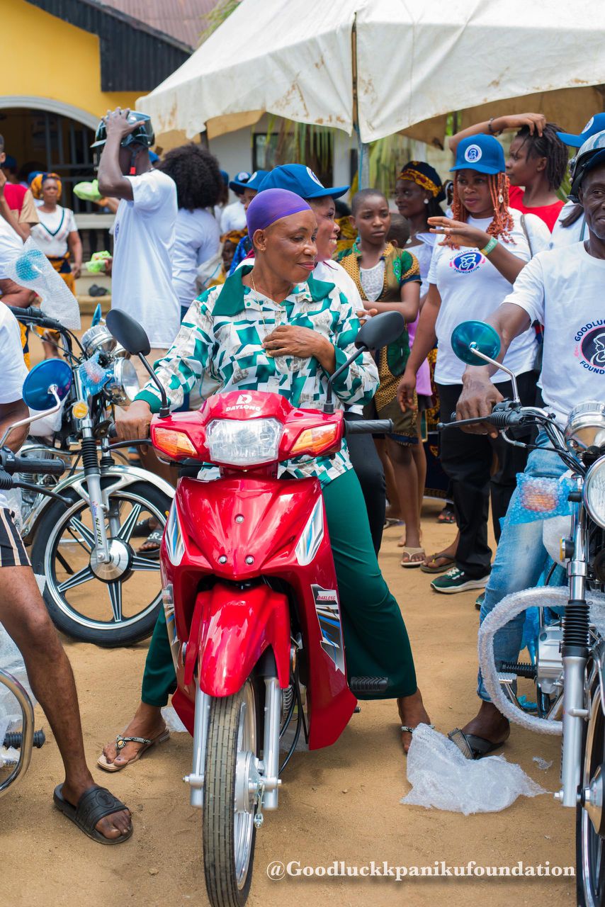 Bike gift to a beneficiary
